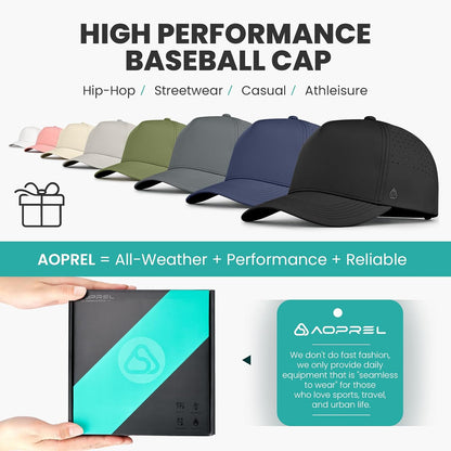 AOPREL Baseball Cap for Men Women Waterproof Quick Dry Performance Hat S-L