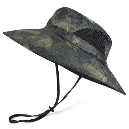 Wide Brim Sun Bucket Hat, Waterproof Boonie Hat for Men & Women
