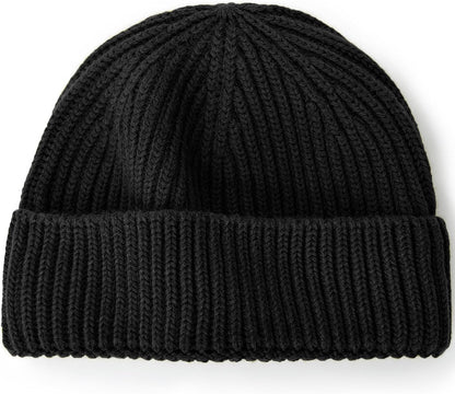 100% Merino Wool Fisherman Beanies for Men Winter Beanie Skull Cap