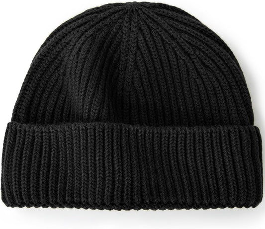 100% Merino Wool Fisherman Beanies for Men Winter Beanie Skull Cap