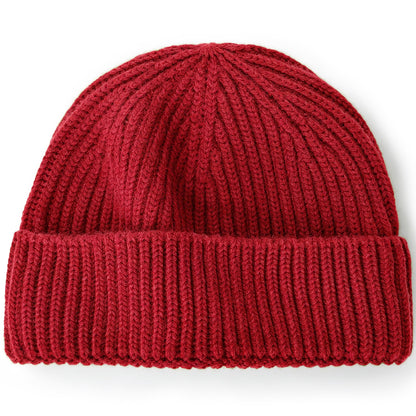 100% Merino Wool Fisherman Beanies for Men Winter Beanie Skull Cap