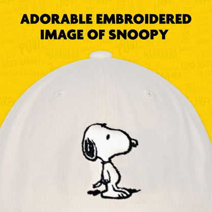 Concept One Unisex Adult Peanuts Snoopy Dad Hat, Adult Cotton Adjustable Baseball Cap with Curved Brim