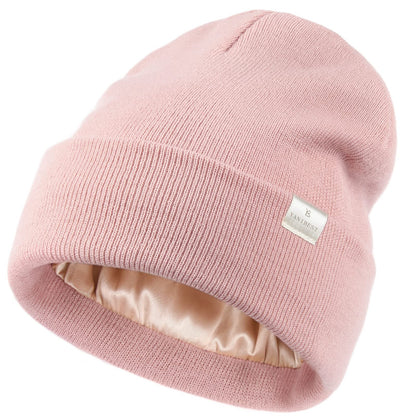 YANIBEST Satin Lined Beanie for Women, Reduce Frizz Winter Hats