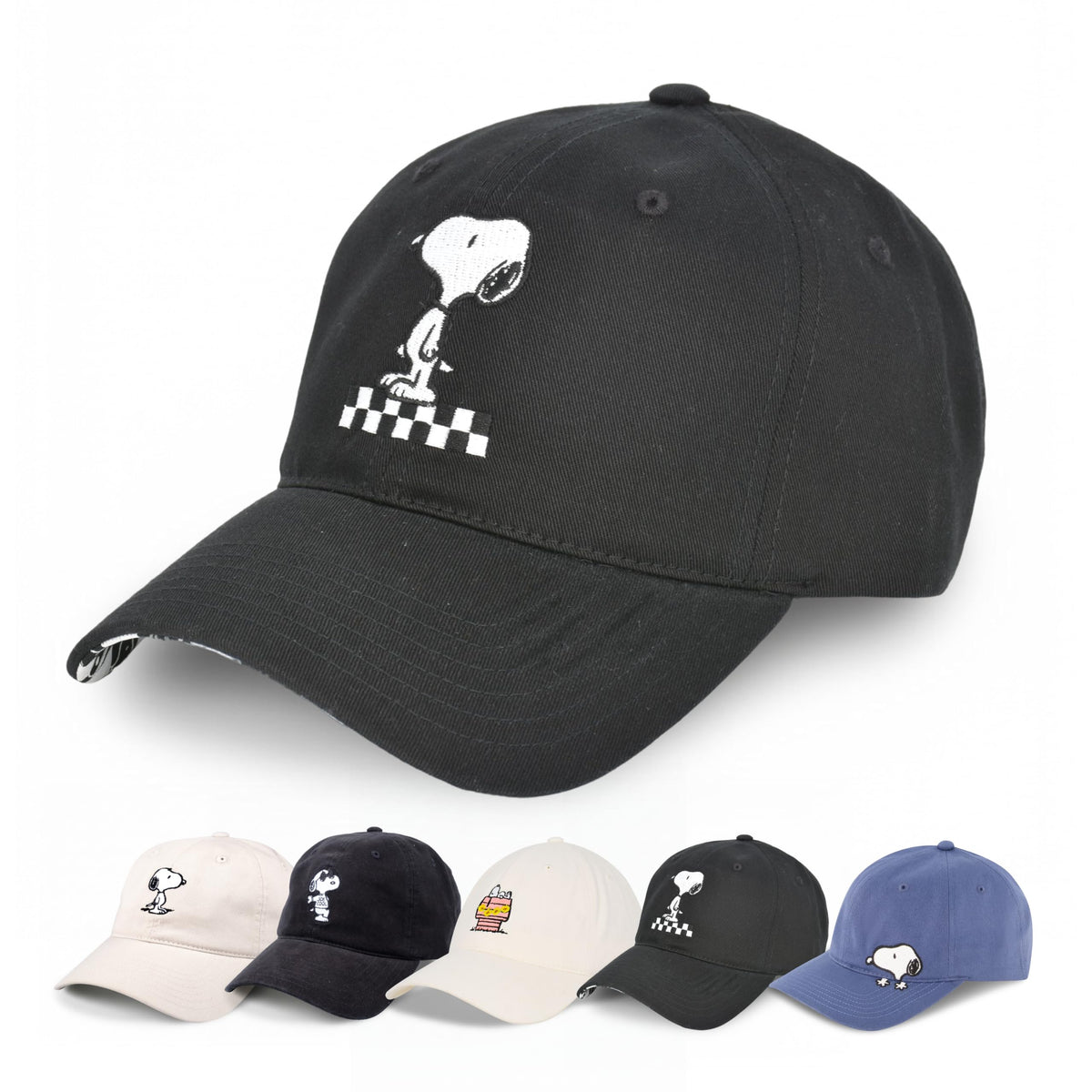 Concept One Unisex Adult Peanuts Snoopy Dad Hat, Adult Cotton Adjustable Baseball Cap with Curved Brim