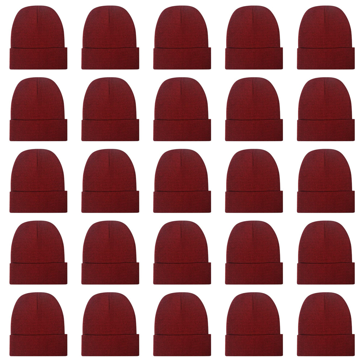 25 Pack Winter Beanie Hats Bulk for Men Women, Wholesale Knit Beanies Cold Weather Skull Caps
