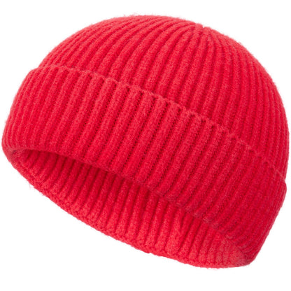 Wool Fisherman Beanies for Men Knit Fall Winter Beanie Hat Skull Cap