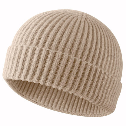 ROYBENS Swag Wool Knit Cuff Short Fisherman Beanie for Men Women Winter Hat