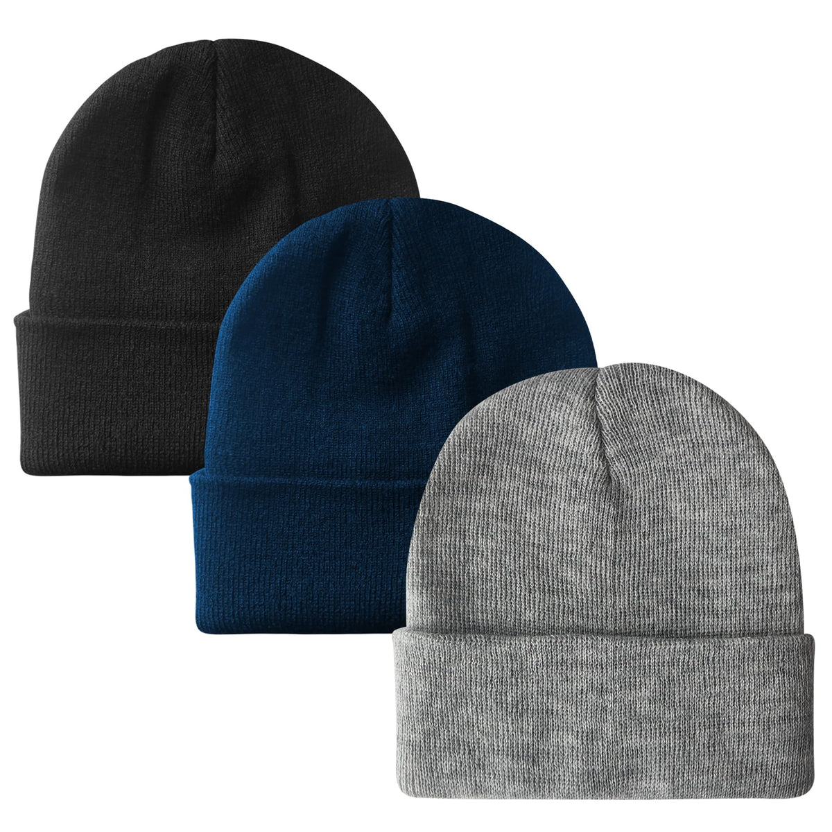 PFFY Unisex Beanie Hats for Men Women Plain Knit Winter Beanies Warm Hat