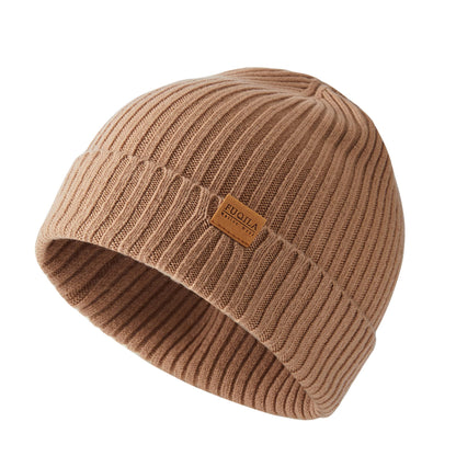 100% Merino Wool Cuff Beanie Hat, Unisex Warm Winter Caps Soft, Breathable & Cozy Stretchy Knitted Cuffed Cap