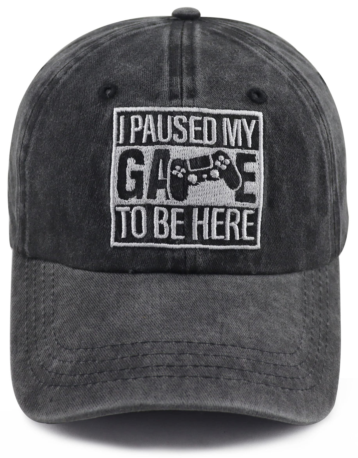 I Paused My Game to Be Here Hat for Men Women, Funny Gamer Baseball Cap