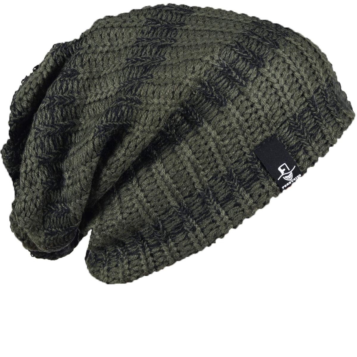 FORBUSITE Mens Slouchy Long Oversized Beanie Knit Cap for Summer Winter B08