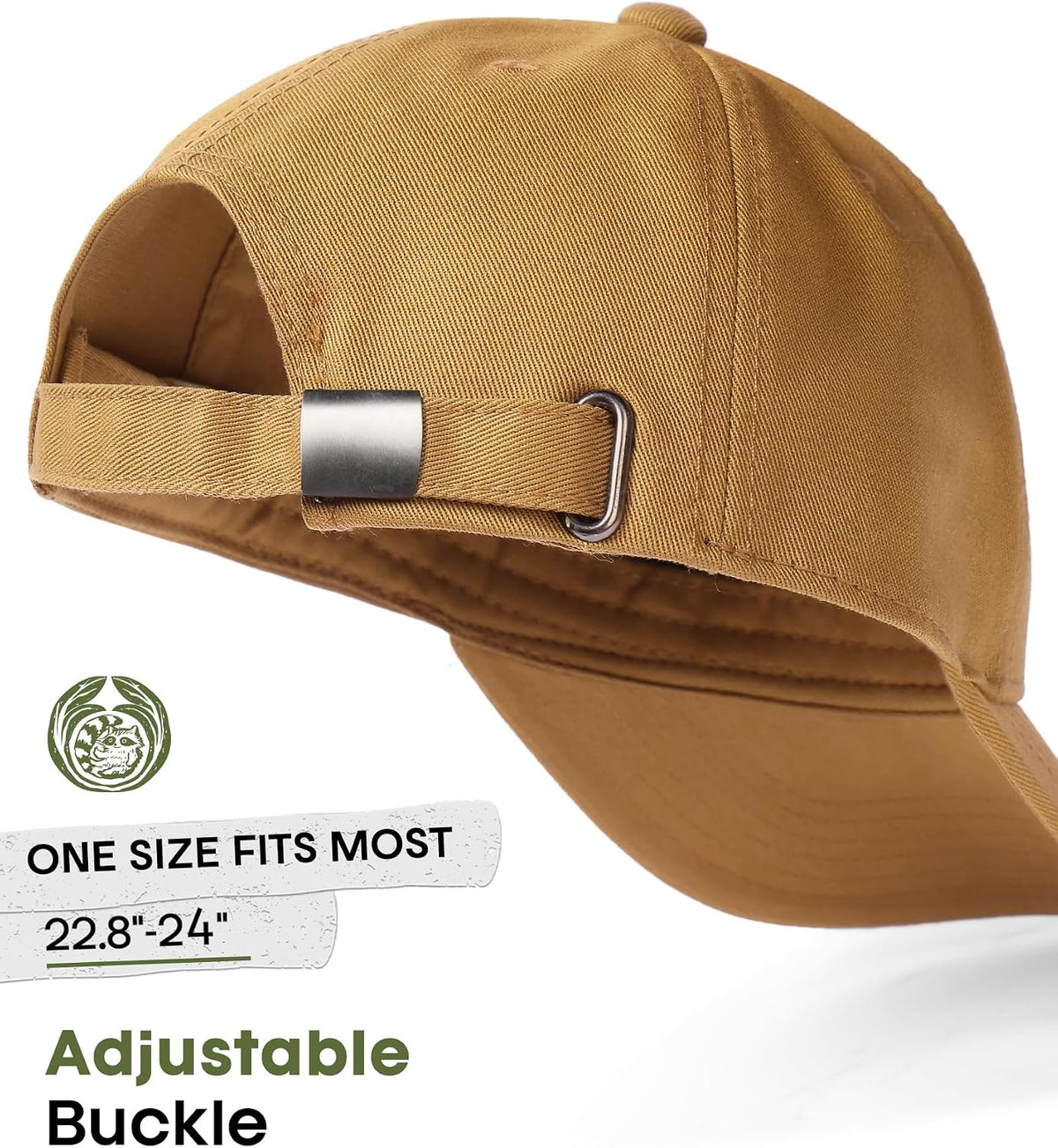 FURTALK Mens Structured Baseball Cap Adjustable Washed Cotton Golf Dad Hat Plain Classic Hats for Men