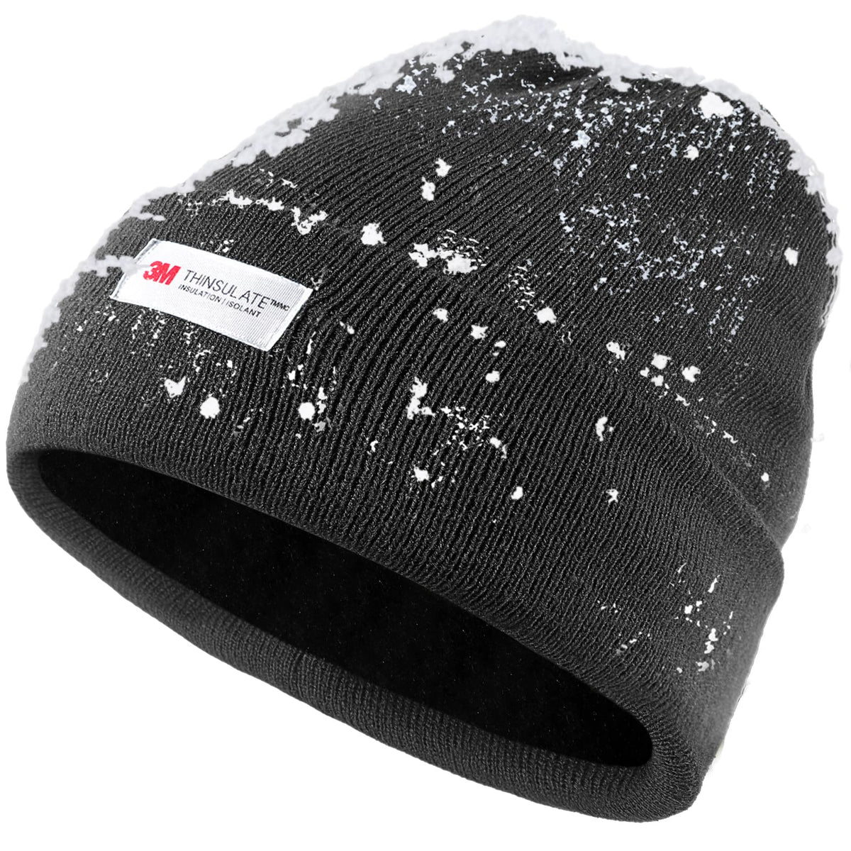 Waterproof Winter Fleece Lined Beanie Hat for Men Women Warm Knit Cuffed Beanie Thick Skull Cap Unisex Windproof Watch Hat