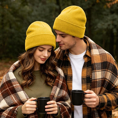 ZOORON Beanie for Women Men Ski Watch Cap Cuffed Plain Skull Knit Hat Soft Fisherman Winter Hat