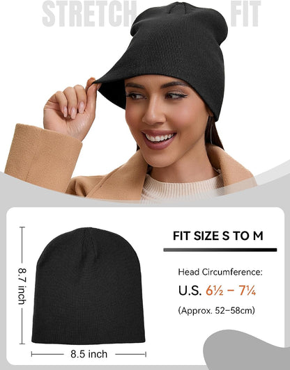 vidsel 100% Cotton Beanie Hat for Men Women, Soft Cuffless Knit Skull Cap