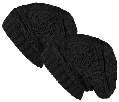 Lilax Knit Slouchy Oversized Soft Warm Winter Beanie Hat