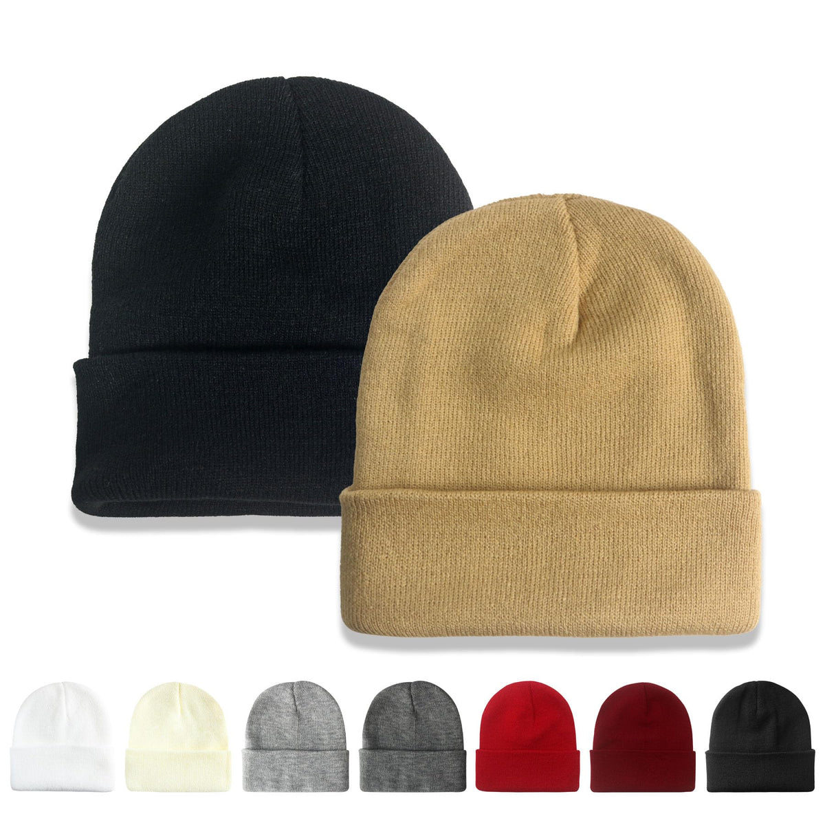 NPQQUAN 2 Packs Beanie for Men Women Winter Hats for Mens Beanie Skull Cap