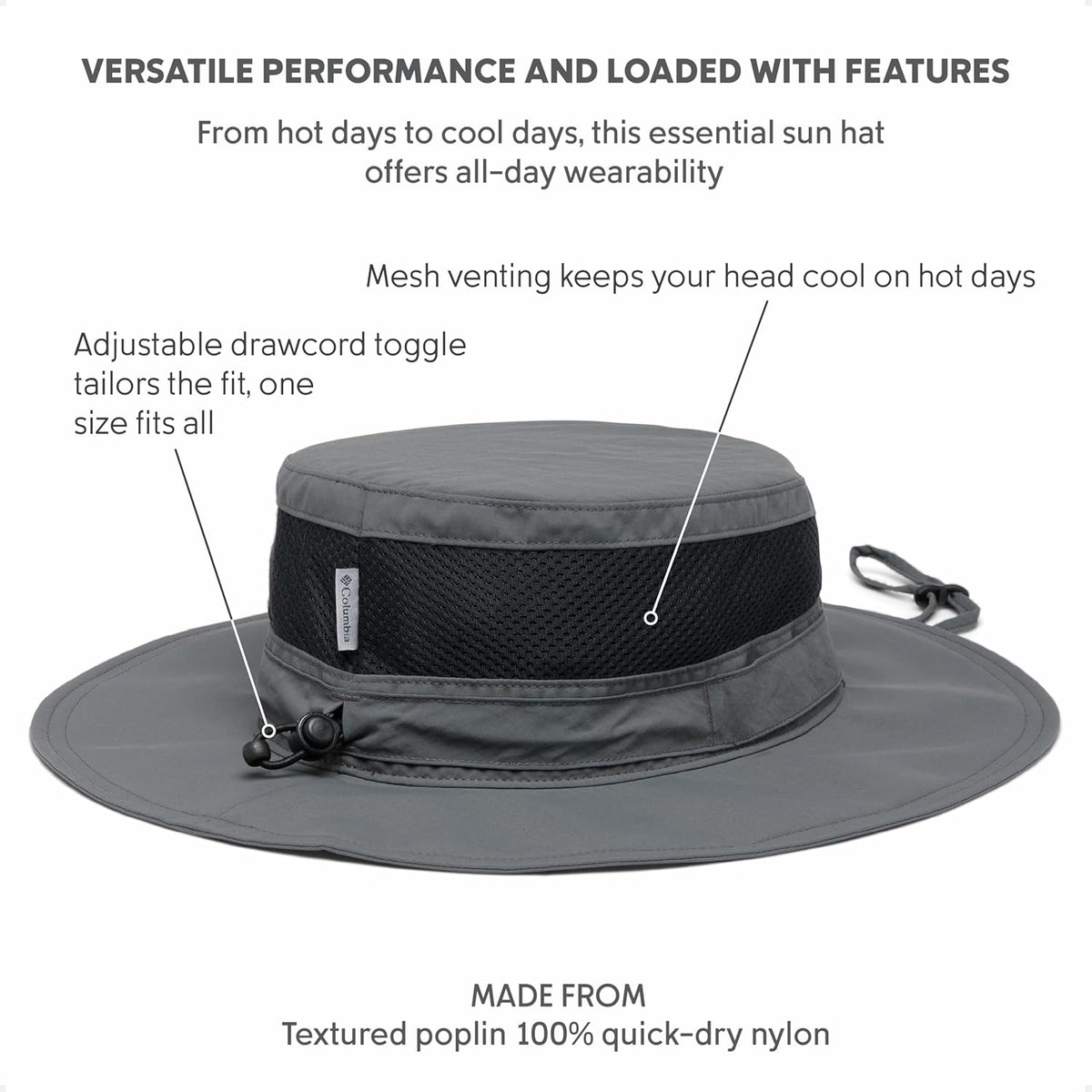 Columbia Unisex Bora Bora Booney Sun Protection Hat