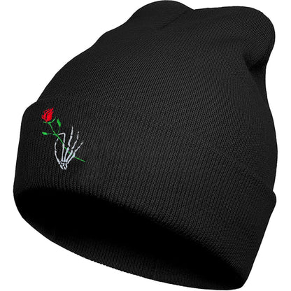Funny Beanies Hat, Men's and Women's Winter Warm Black Fashion Cool Embroidered Knit Hat