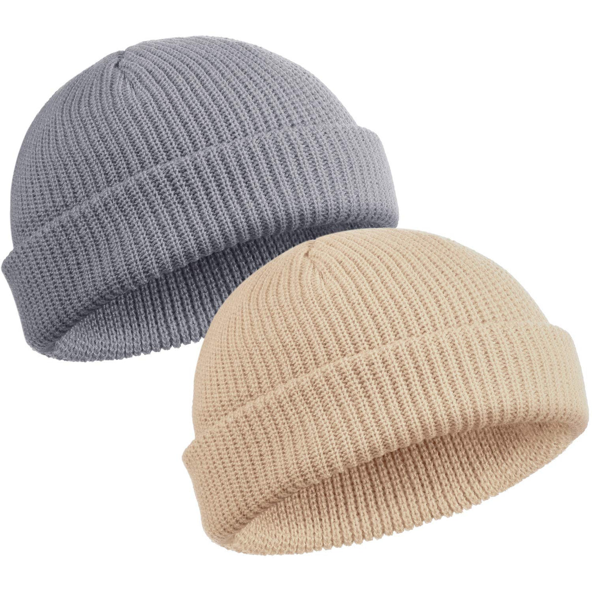 SATINIOR Trawler Beanie Watch Hat Roll-up Edge Skullcap Fisherman Beanie for Women Men