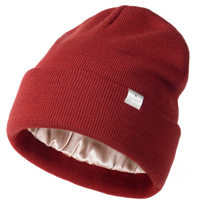 YANIBEST Satin Lined Beanie for Women, Reduce Frizz Winter Hats