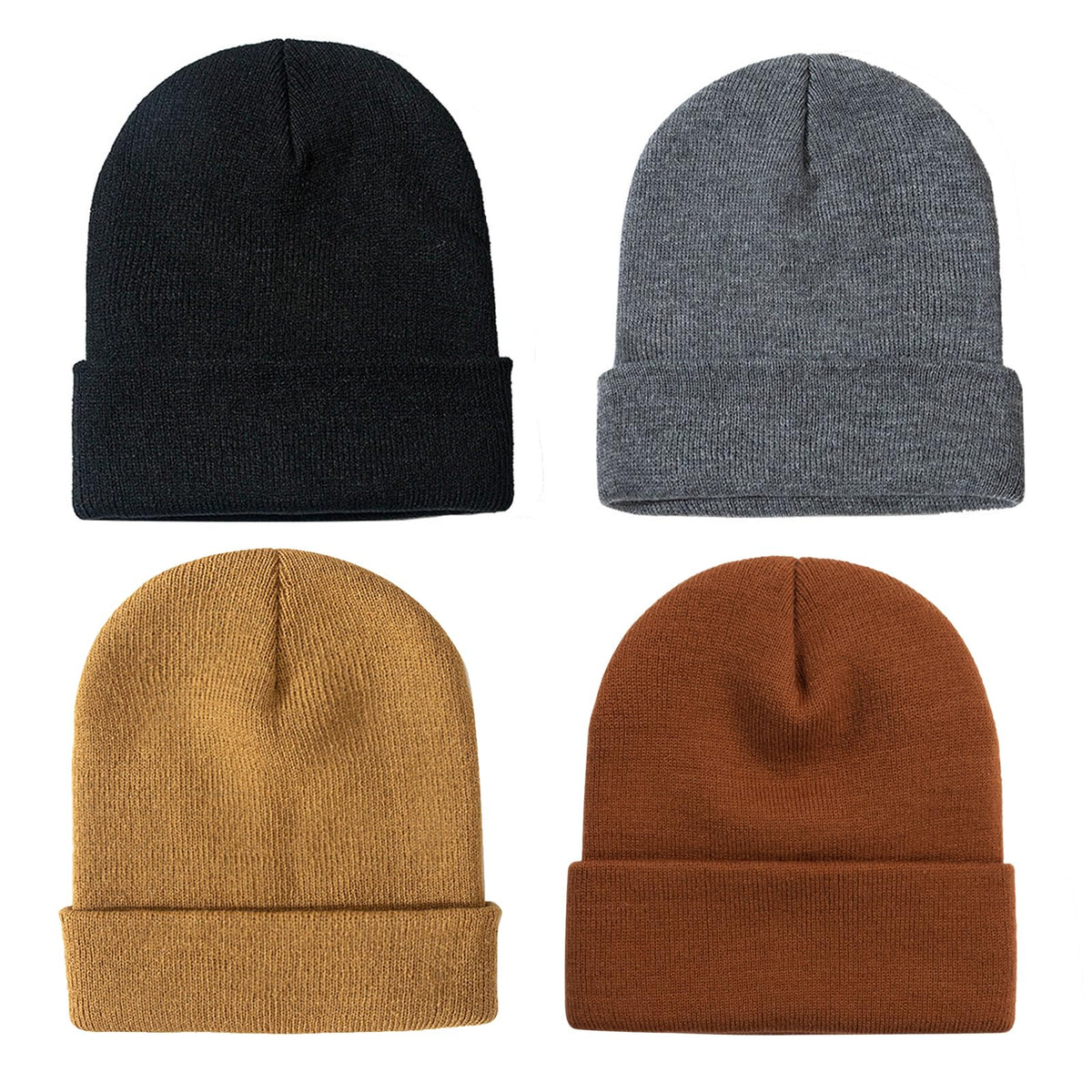 ZOORON Beanie for Men Women Slouchy Winter Beanie Hats Cuffed Skull Caps