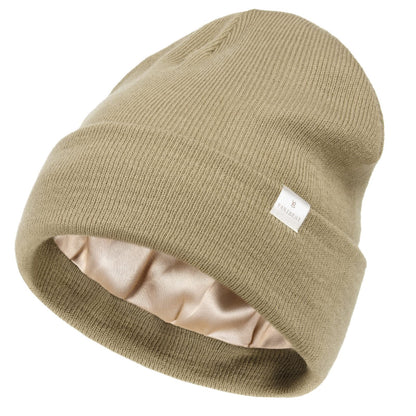 YANIBEST Satin Lined Beanie for Women, Reduce Frizz Winter Hats