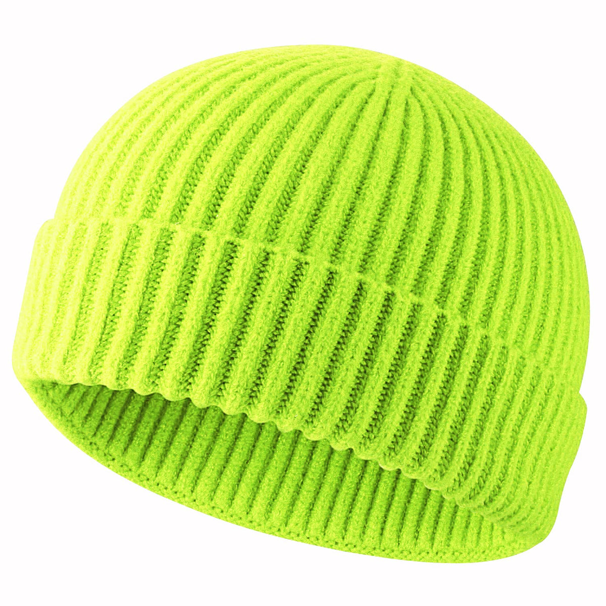 ROYBENS Swag Wool Knit Cuff Short Fisherman Beanie for Men Women Winter Hat