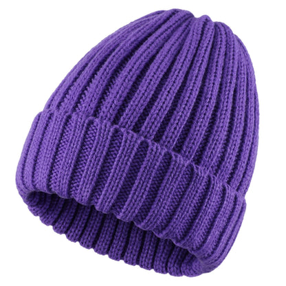 Connectyle Women's Rib Knit Cuffed Beanie Hat Stretch Acrylic Winter Hat Thick Warm Snow Ski Cap