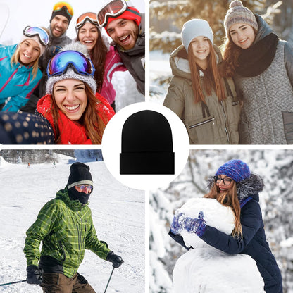 25 Pack Winter Beanie Hats Bulk for Men Women, Wholesale Knit Beanies Cold Weather Skull Caps