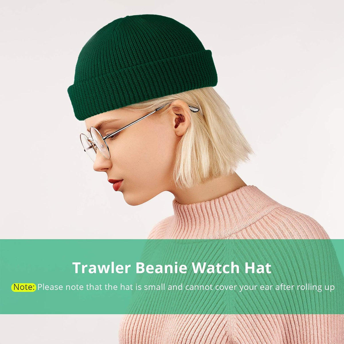 SATINIOR Trawler Beanie Watch Hat Roll-up Edge Skullcap Fisherman Beanie for Women Men