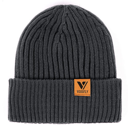 Vgogfly Lined Men Beanie Slouchy Knit Skull Cap Warm Stocking Hats Guys Women Striped Winter Beanie Hat