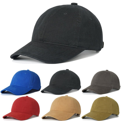 6Pack Unisex Vintage Washed Cotton Baseball Cap Soft Unconstructed Plain Blank Adjustable Size Dad Hat