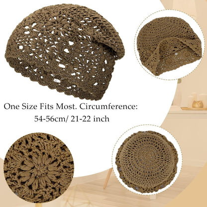 JenPen 4 Pcs Women Crochet Slouchy Beanie Hat