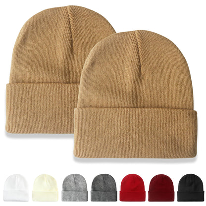 NPQQUAN 2 Packs Beanie for Men Women Winter Hats for Mens Beanie Skull Cap