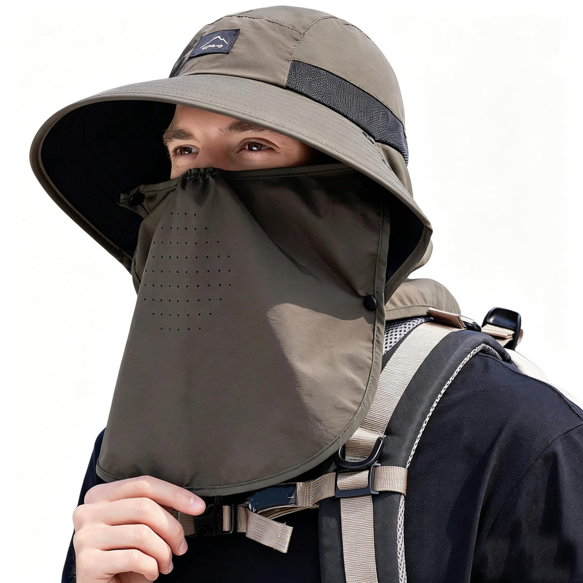 Rosoz Outdoor Sun Hat for Men Women, UPF 50+Fishing Hat with Neck Flap