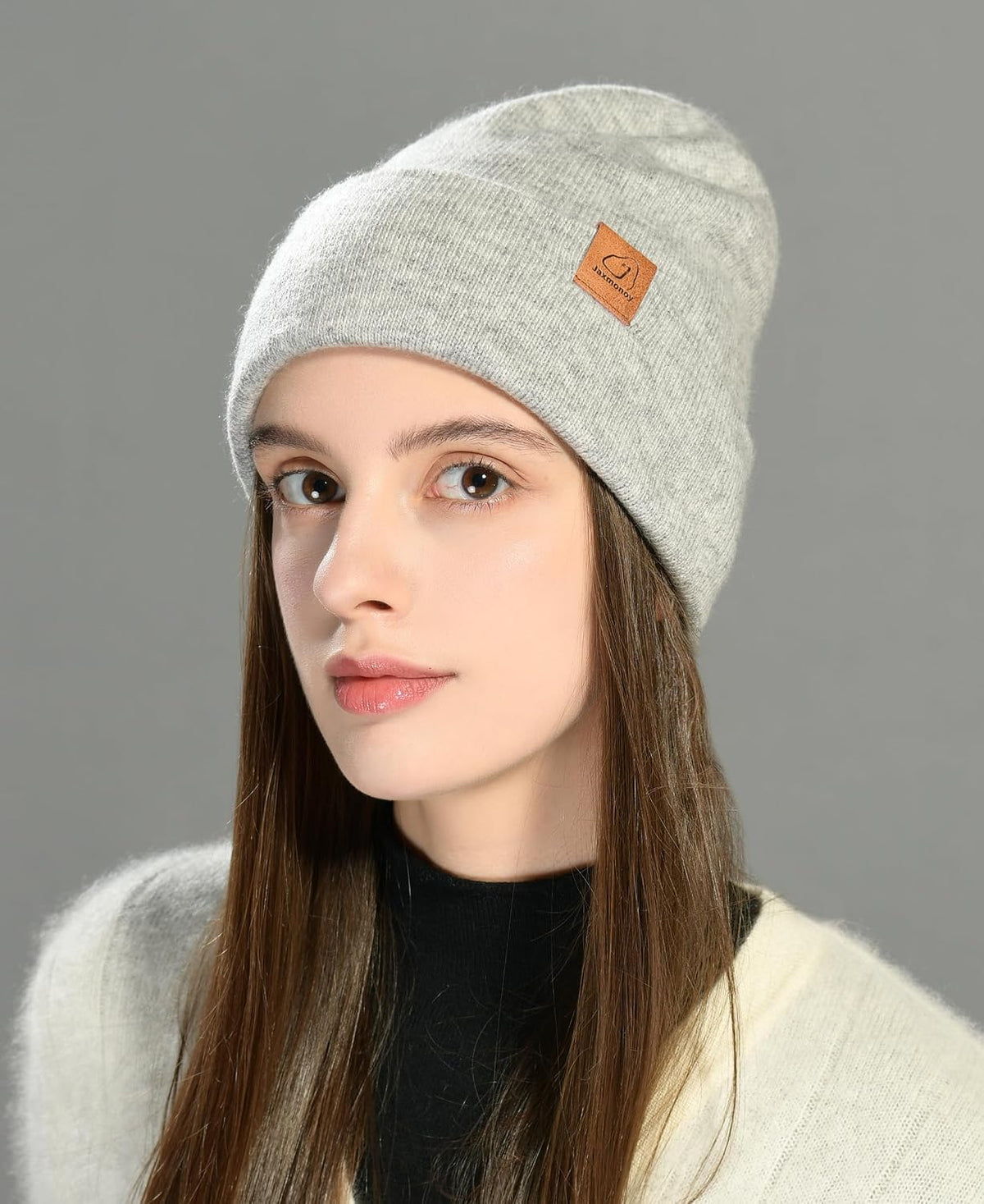 jaxmonoy Slouchy Knit Beanies Winter Hats for Women Men Soft Warm Reversible Slouch Cuffed Skull Knitted Beanie Cap