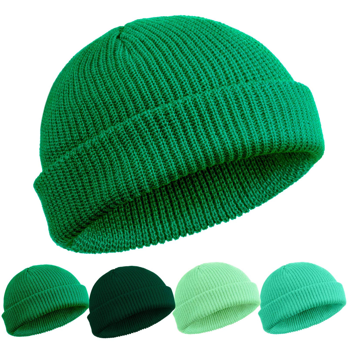 SATINIOR Trawler Beanie Watch Hat Roll-up Edge Skullcap Fisherman Beanie for Women Men