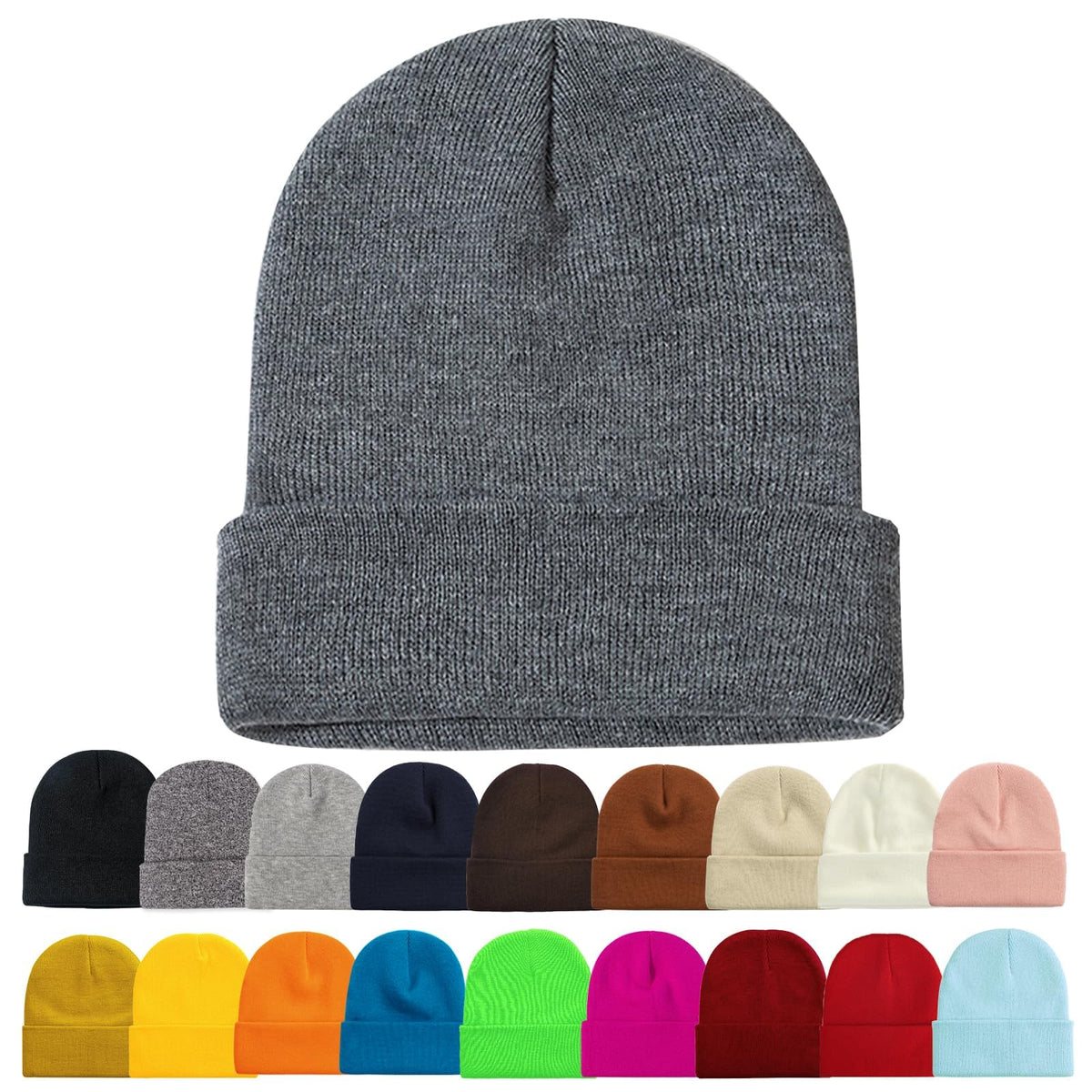 ZOORON Beanie for Men Women Slouchy Winter Beanie Hats Cuffed Skull Caps