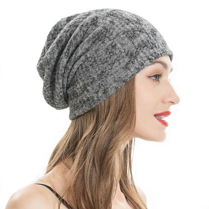 ZLYC Women Fashion Knit Slouchy Beanie Hat Thin Stretch Skull Cap