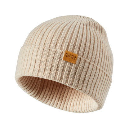 100% Merino Wool Cuff Beanie Hat, Unisex Warm Winter Caps Soft, Breathable & Cozy Stretchy Knitted Cuffed Cap