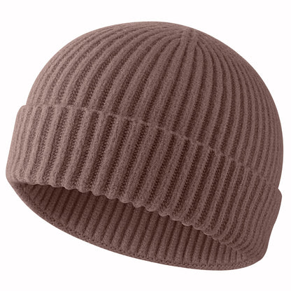 ROYBENS Swag Wool Knit Cuff Short Fisherman Beanie for Men Women Winter Hat