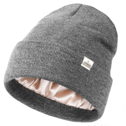 YANIBEST Satin Lined Beanie for Women, Reduce Frizz Winter Hats