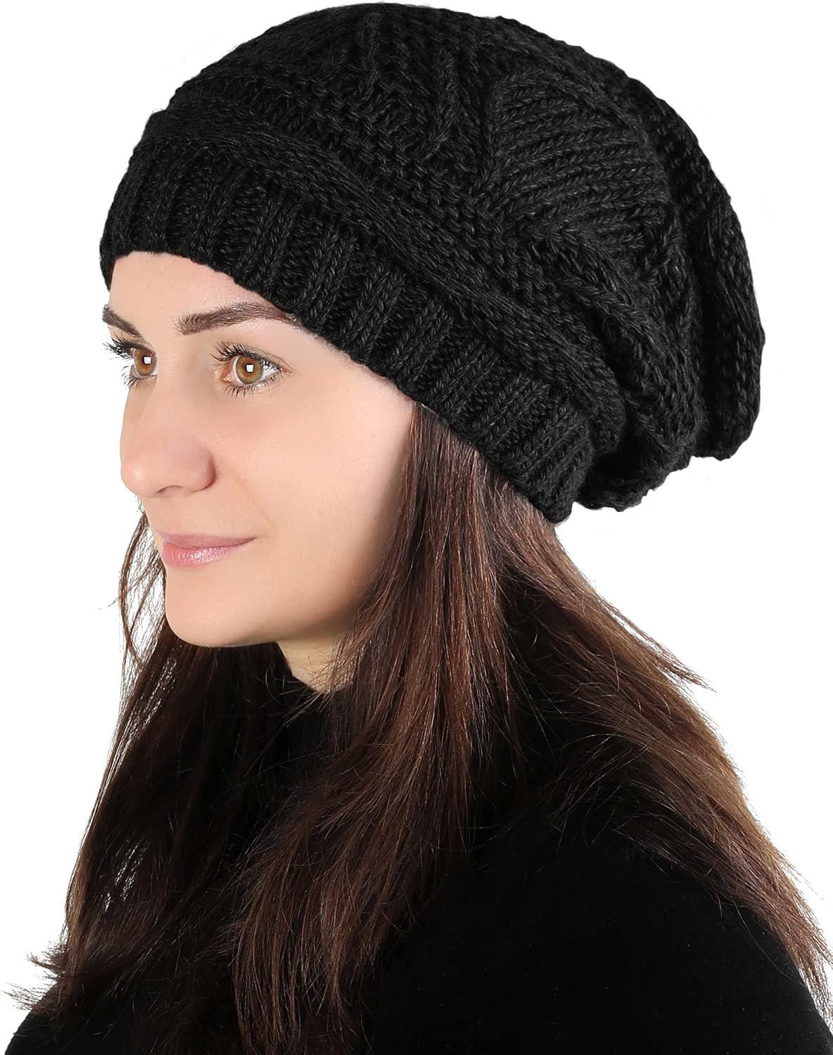 Lilax Knit Slouchy Oversized Soft Warm Winter Beanie Hat