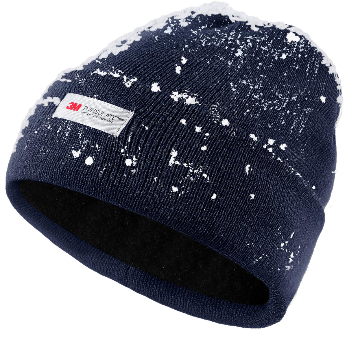 Waterproof Winter Fleece Lined Beanie Hat for Men Women Warm Knit Cuffed Beanie Thick Skull Cap Unisex Windproof Watch Hat