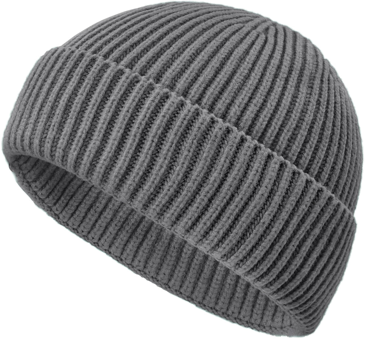 Wool Fisherman Beanies for Men Knit Fall Winter Beanie Hat Skull Cap