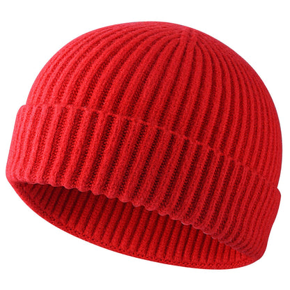 ROYBENS Swag Wool Knit Cuff Short Fisherman Beanie for Men Women Winter Hat