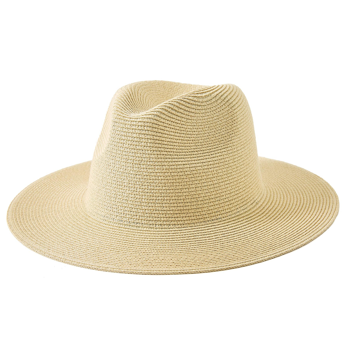 Lanzom Women Wide Brim Straw Panama Roll up Hat Fedora Beach Sun Hat UPF50+