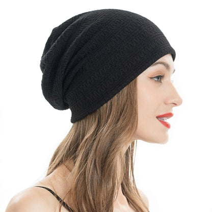 ZLYC Women Fashion Knit Slouchy Beanie Hat Thin Stretch Skull Cap