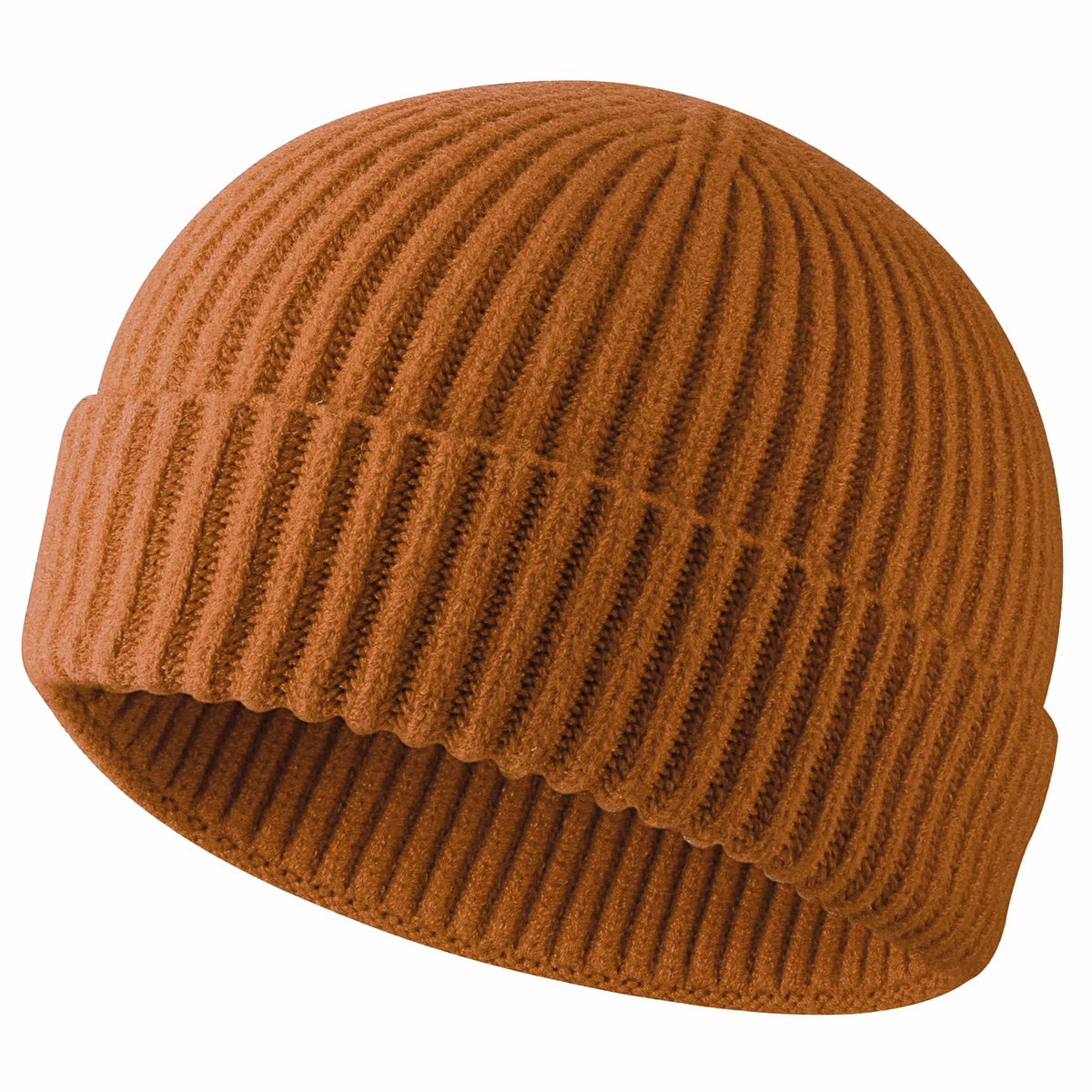 ROYBENS Swag Wool Knit Cuff Short Fisherman Beanie for Men Women Winter Hat